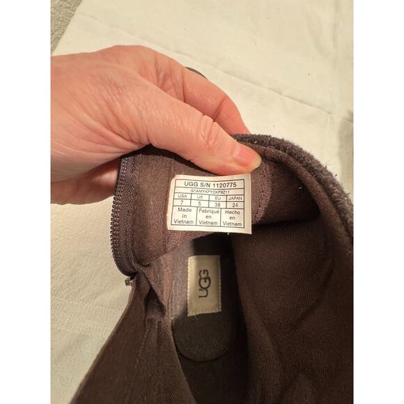 UGG Women's Size 7 Ankle Boots Booties Leather 1120775 Brown - Picture 5 of 10